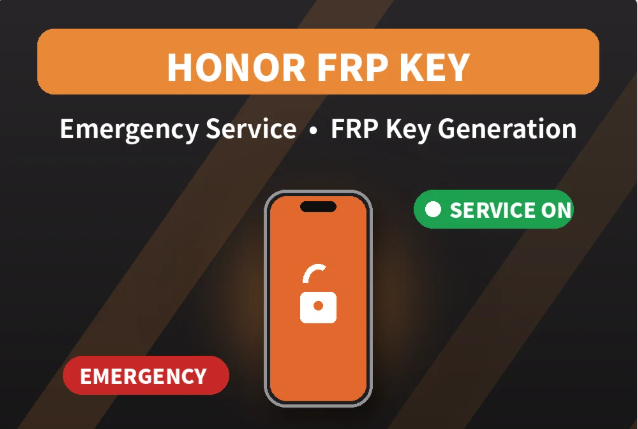 Honor FRP Unlock Key Code Fast Service 1-6  hours